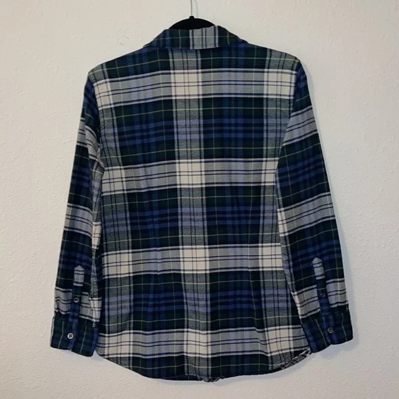 CHAPS Tartan 💯 Cotton Shacket Sz. MD - Picture 5 of 16